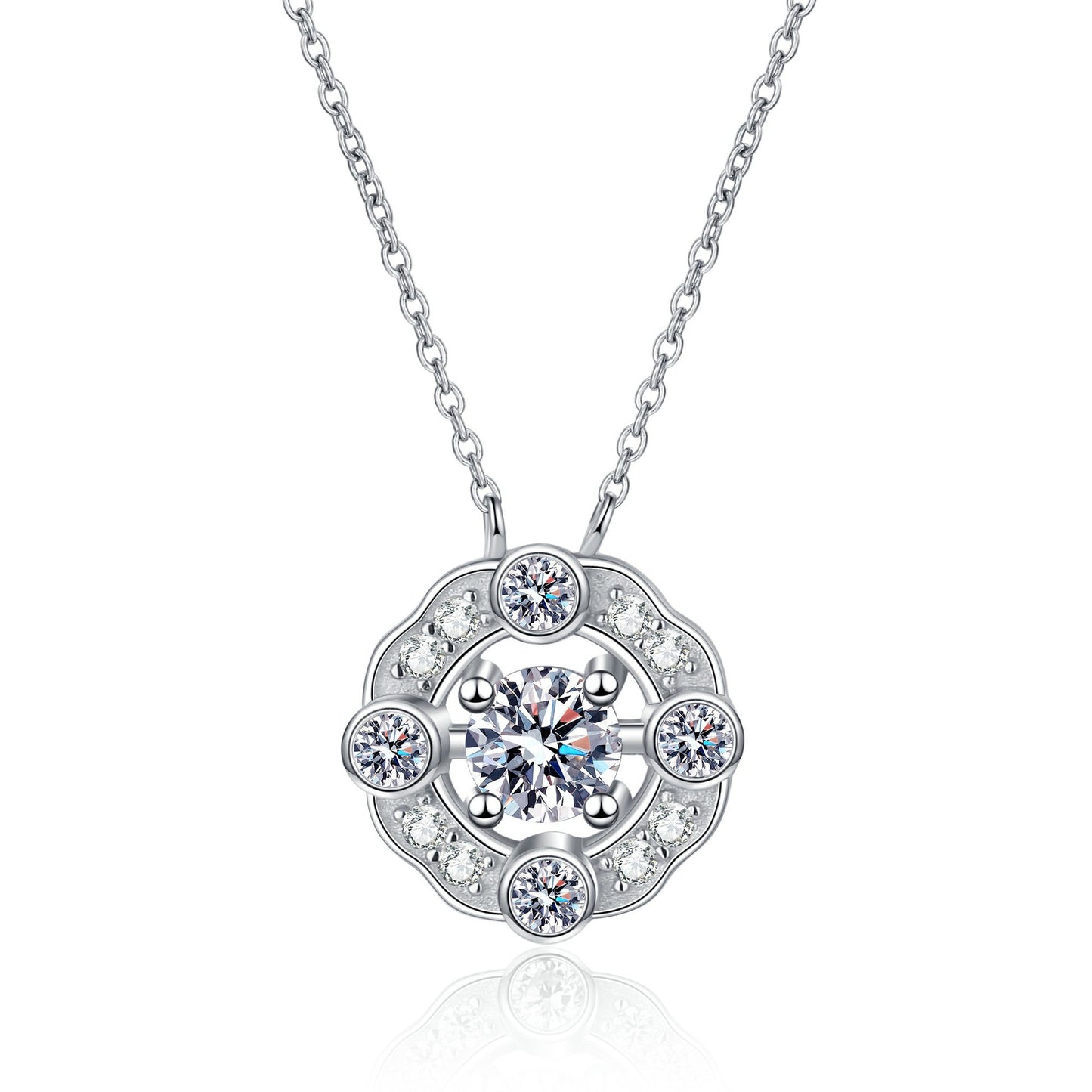 Moissanite Necklaces in 925 Sterling Silver 0.5ct