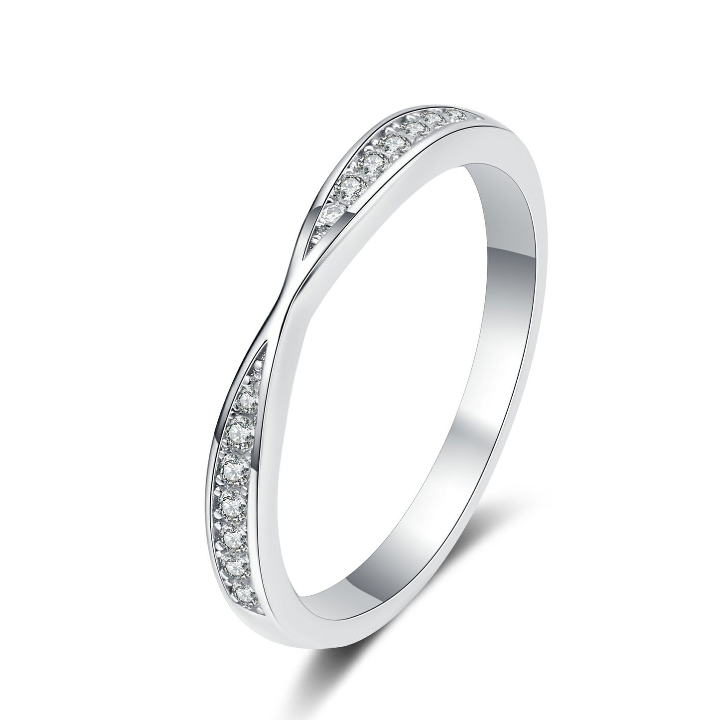 Moissanite Ring in 925 Sterling Silver