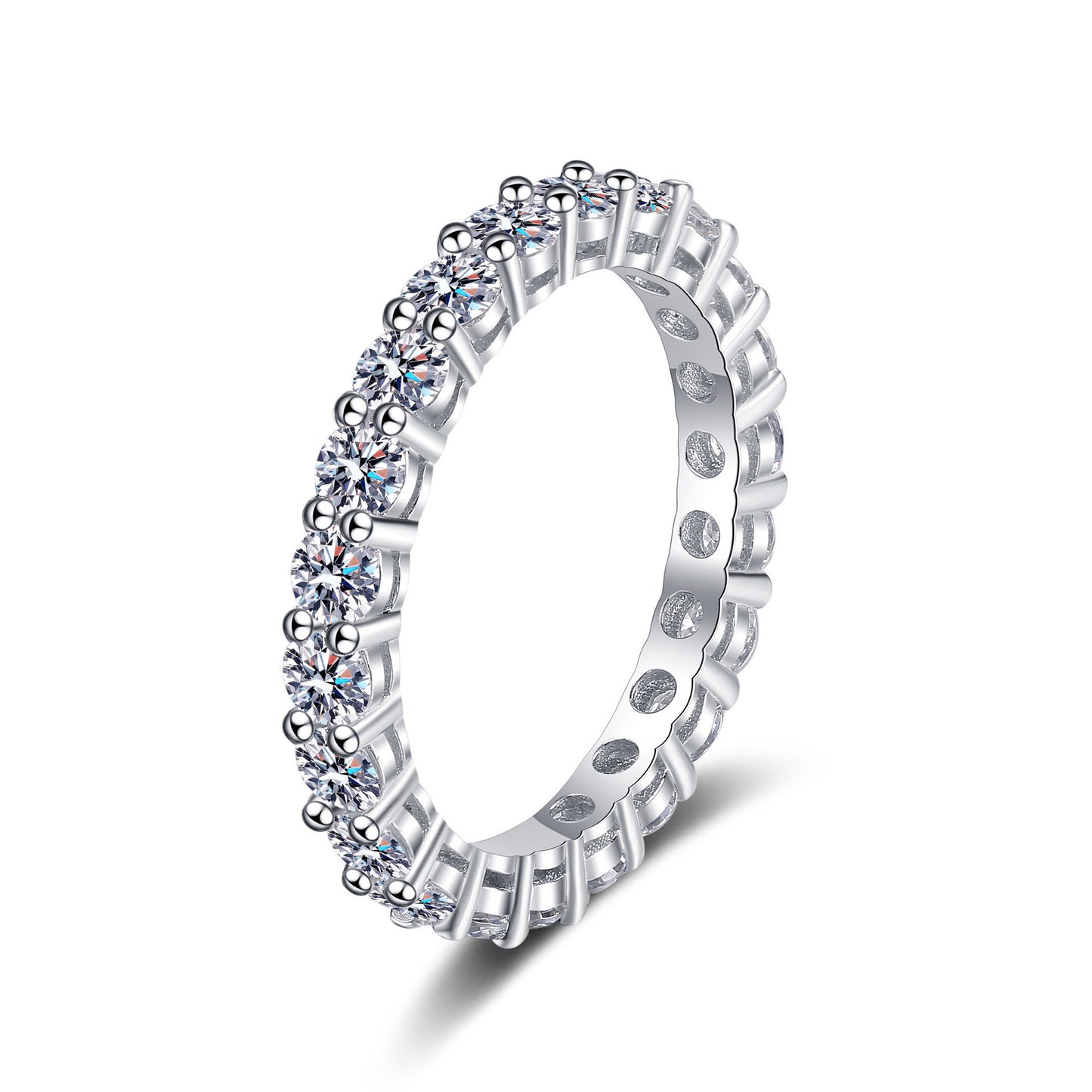 Moissanite Ring in 925 Sterling Silver