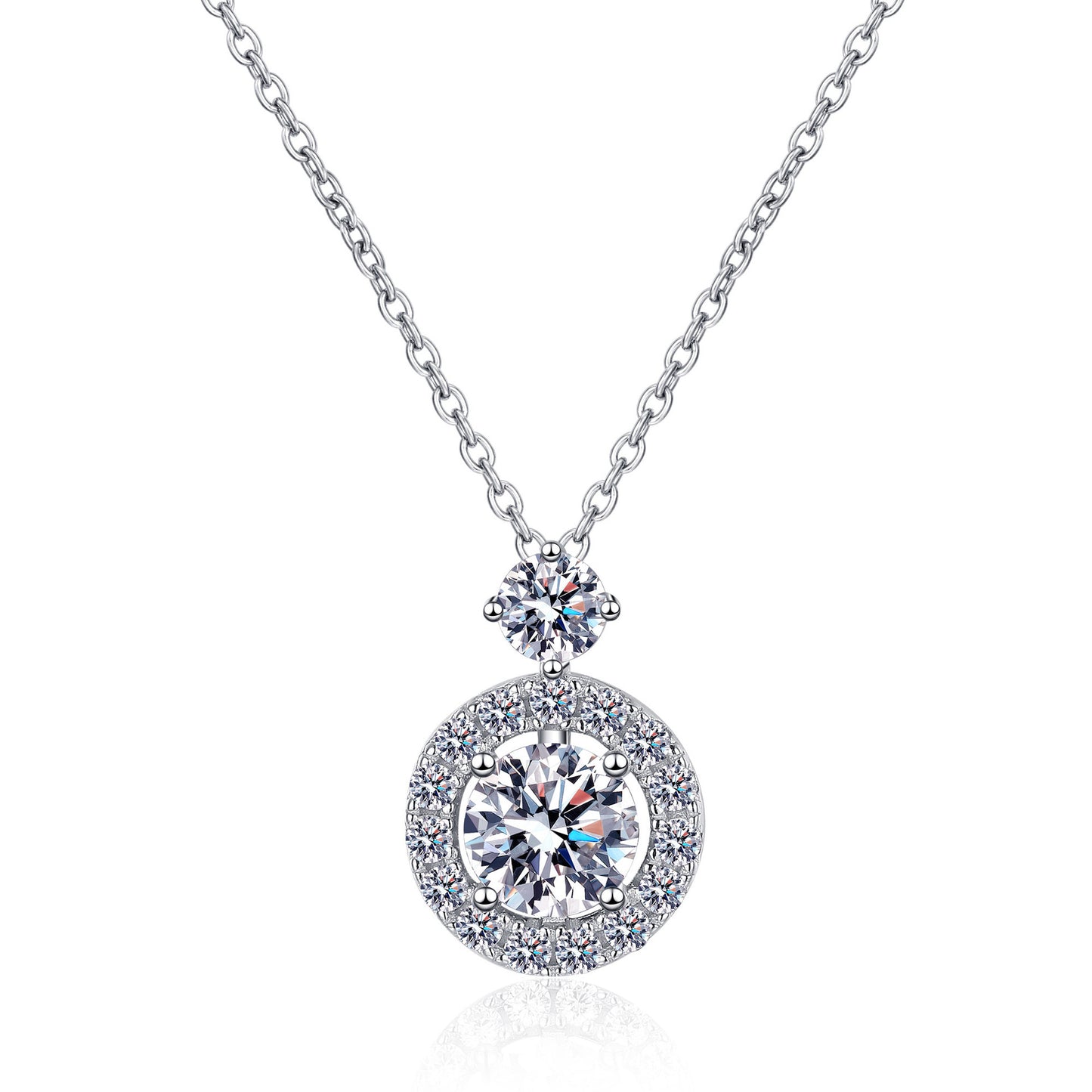 Moissanite Necklaces in 925 Sterling Silver 1.3ct