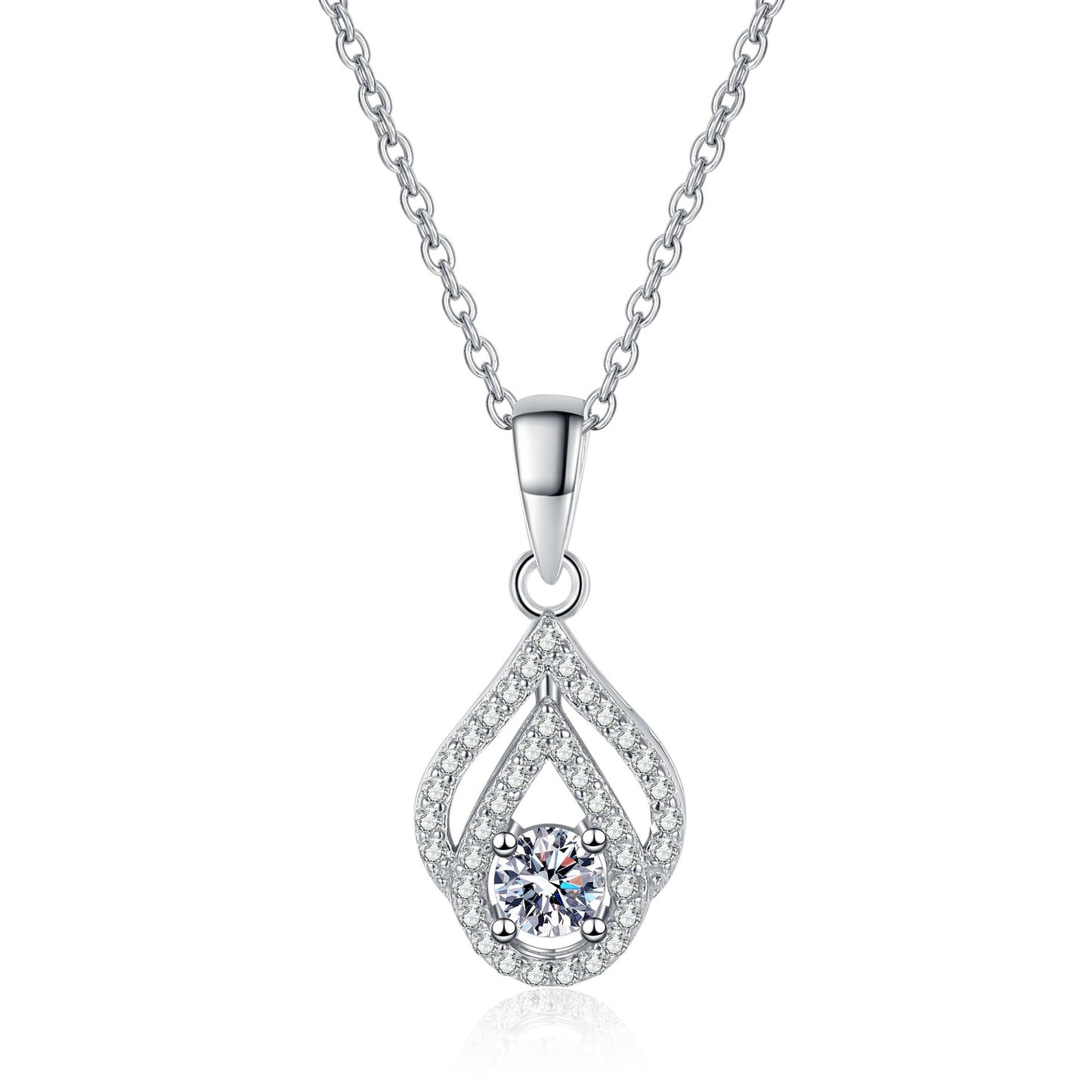 Moissanite Necklaces in 925 Sterling Silver 0.3ct