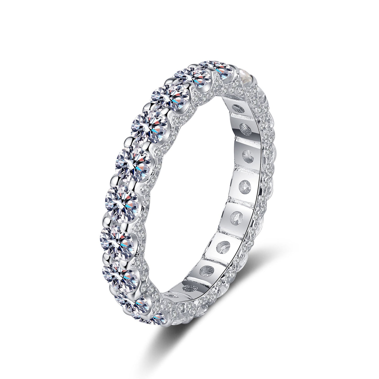 Moissanite Ring in 925 Sterling Silver