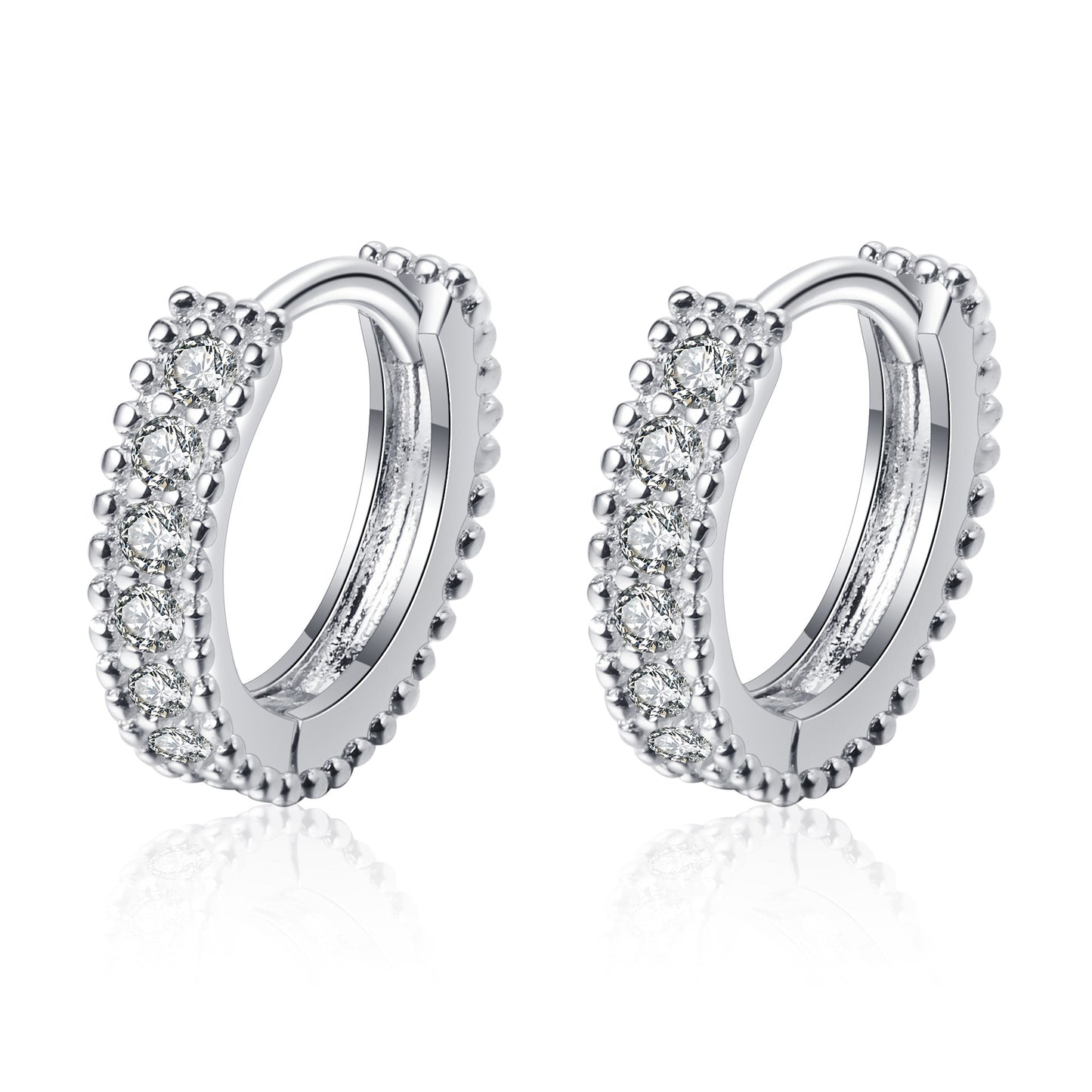 Moissanite Earrings in 925 Sterling Silver 0.14ct