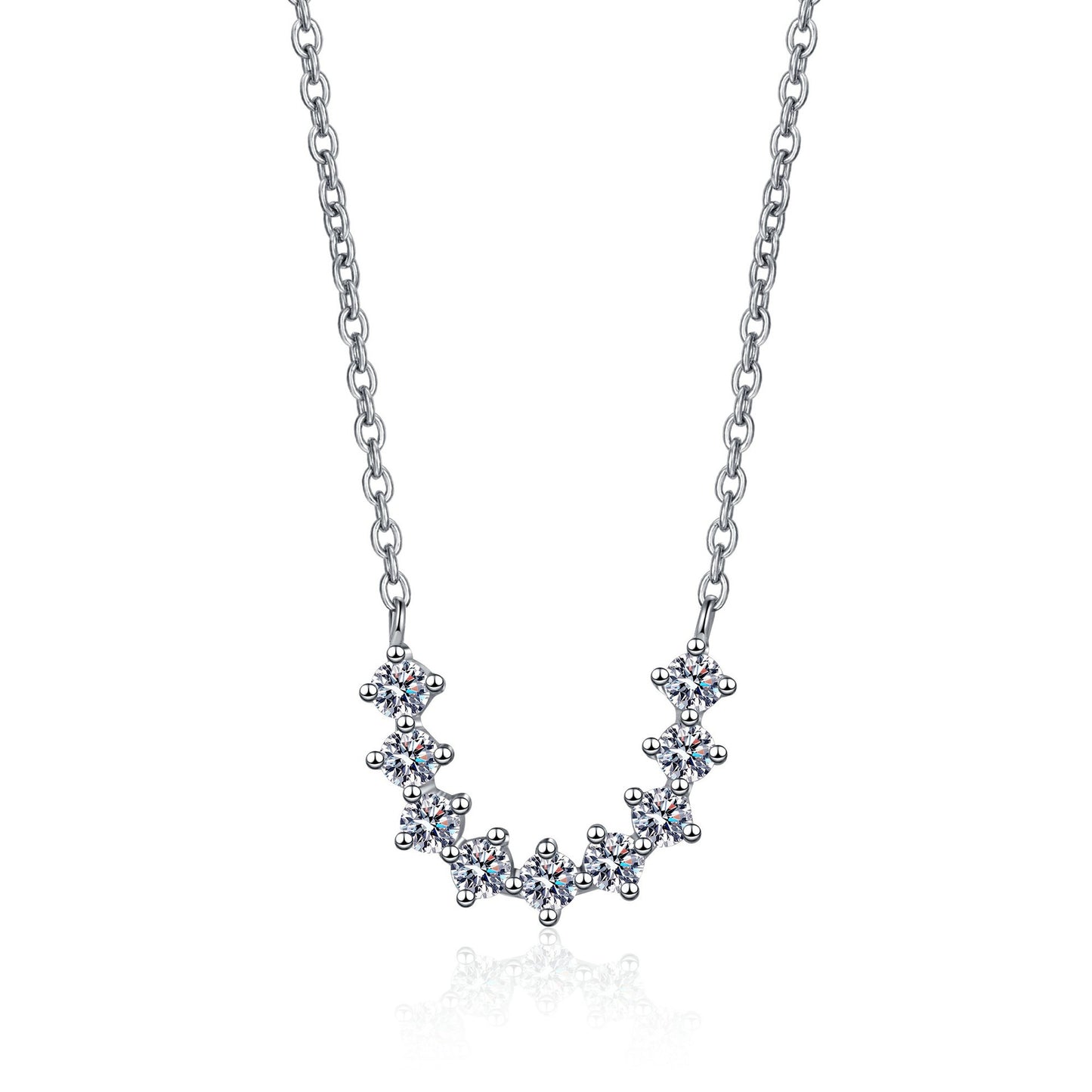 Moissanite Necklaces in 925 Sterling Silver 0.54ct