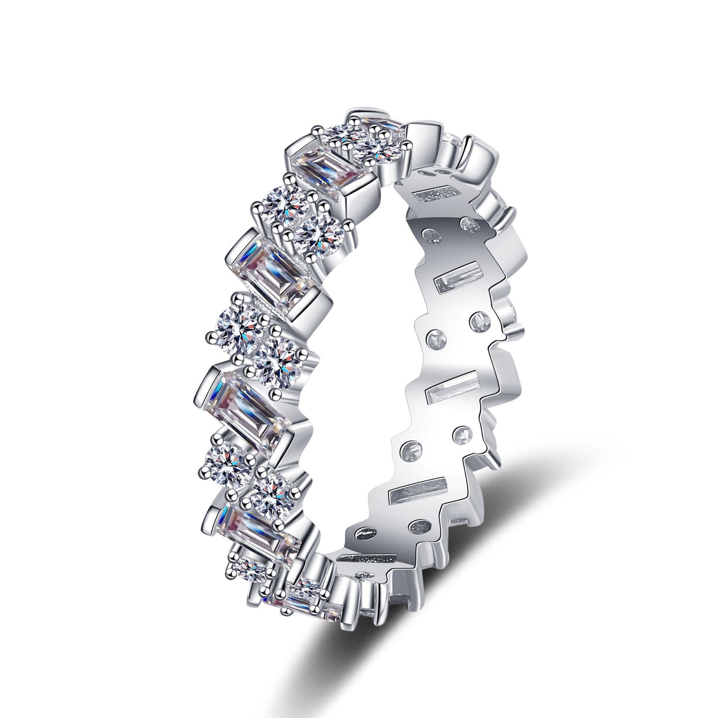 Moissanite Ring in 925 Sterling Silver