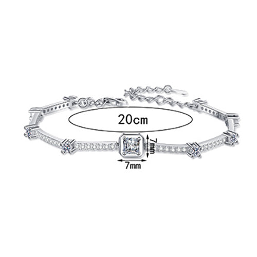Moissanite Bracelets in 925 Sterling Silver 1.88ct 20cm