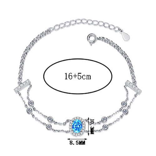 Moissanite Bracelets in 925 Sterling Silver 1ct 16+5cm