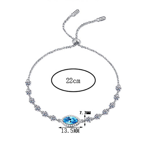 Moissanite Bracelets in 925 Sterling Silver 1ct 22cm