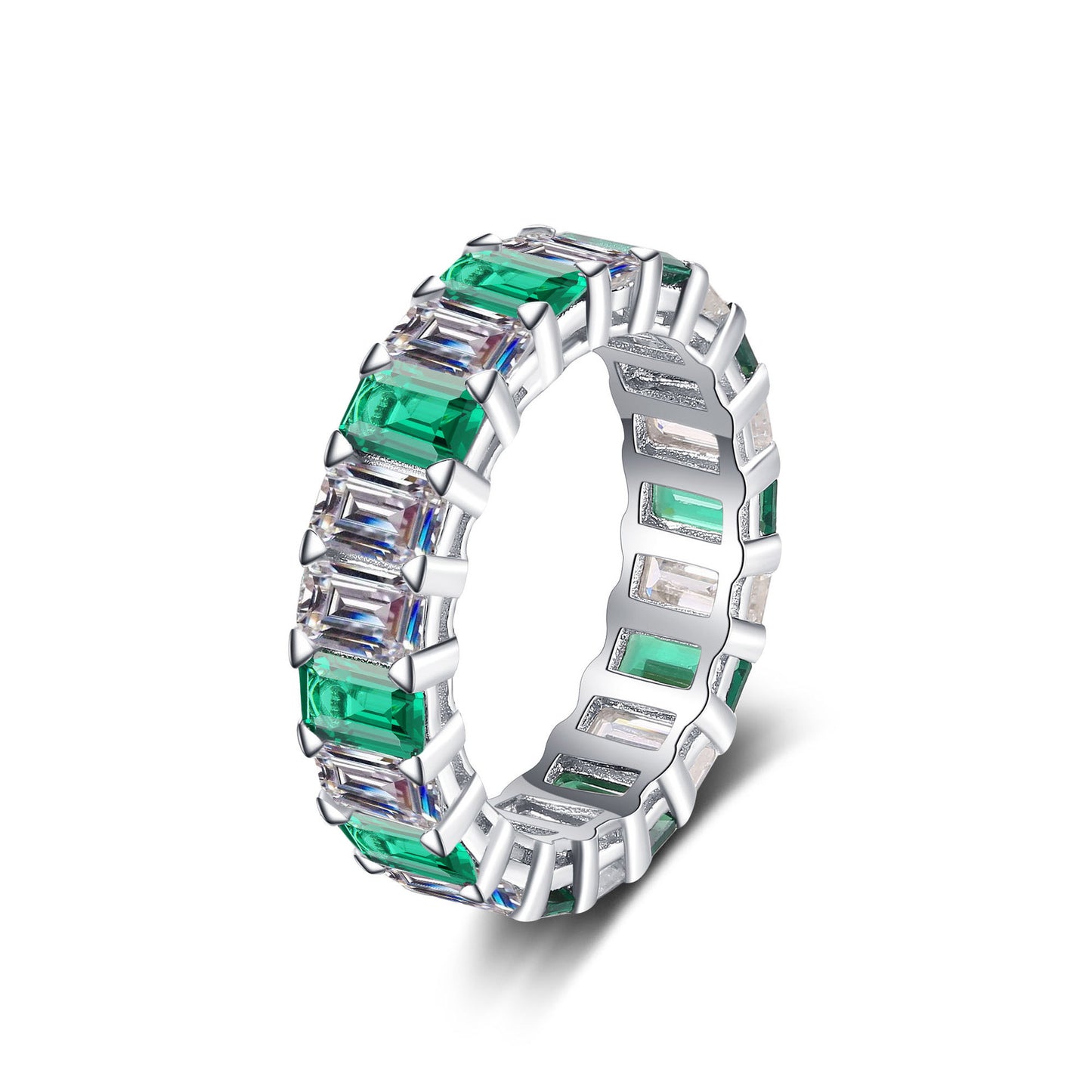Moissanite Ring in 925 Sterling Silver