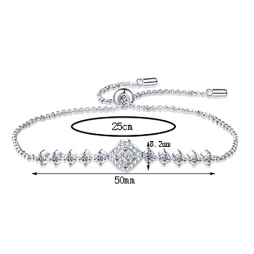 Moissanite Bracelets in 925 Sterling Silver 0.7ct 25cm