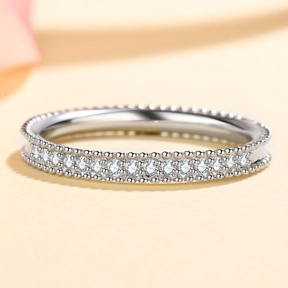 Moissanite Ring in 925 Sterling Silver