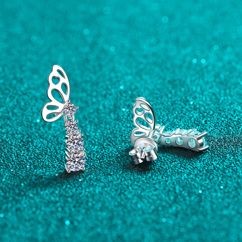 Moissanite Earrings in 925 Sterling Silver