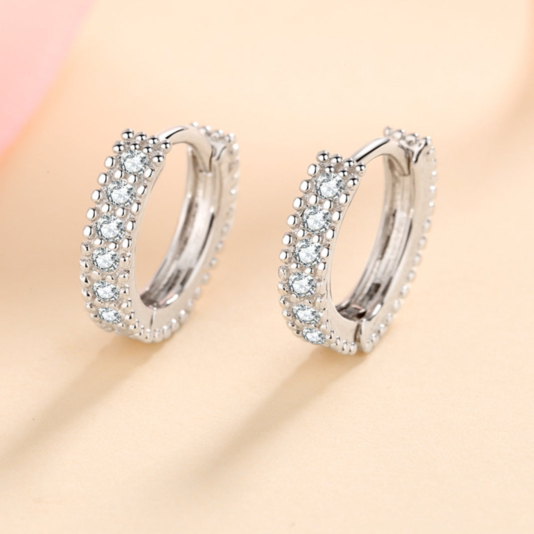 Moissanite Earrings in 925 Sterling Silver 0.14ct