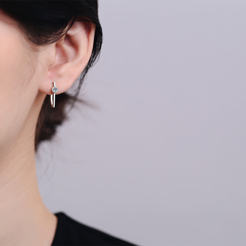 Moissanite Earrings in 925 Sterling Silver