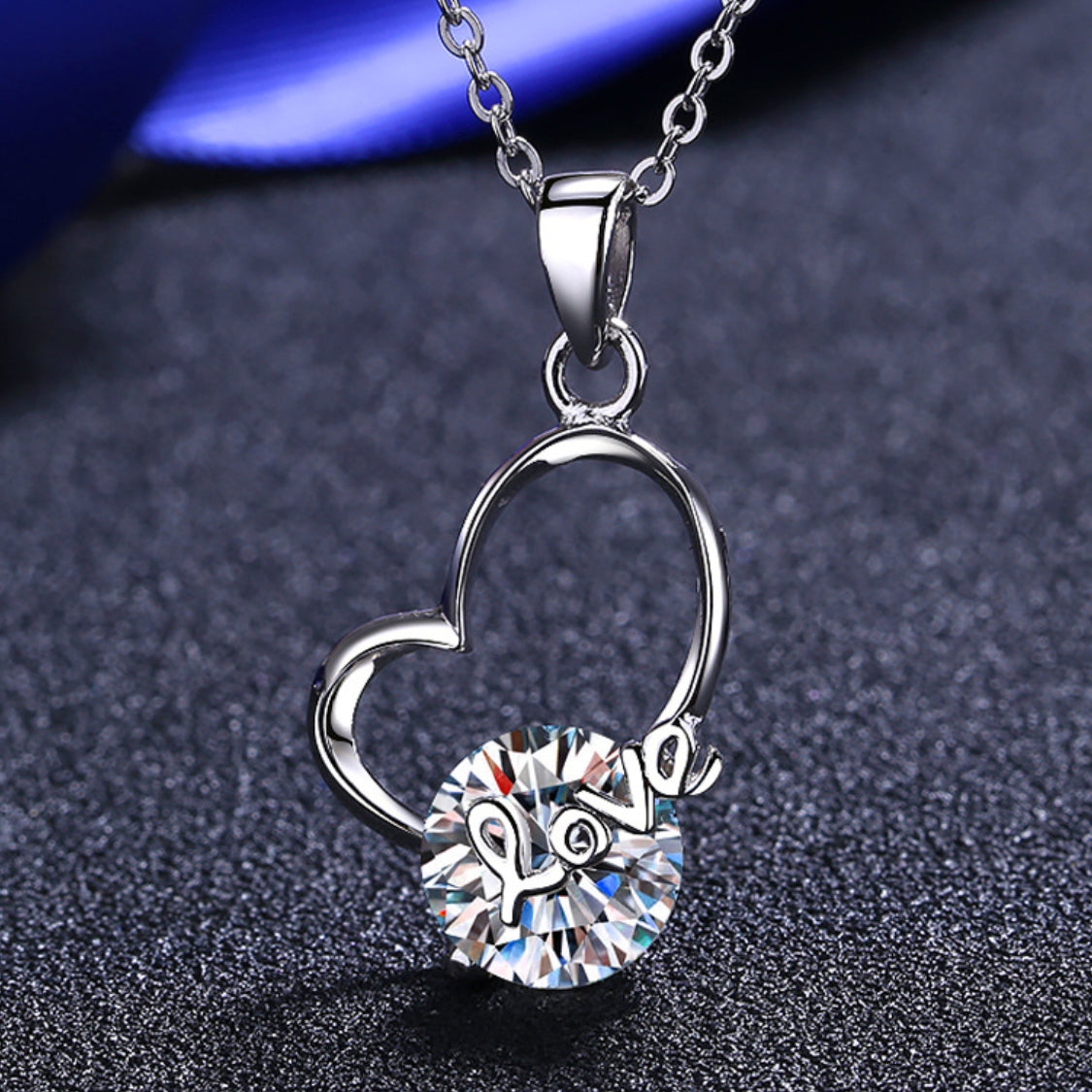 Moissanite Necklaces in 925 Sterling Silver 2ct
