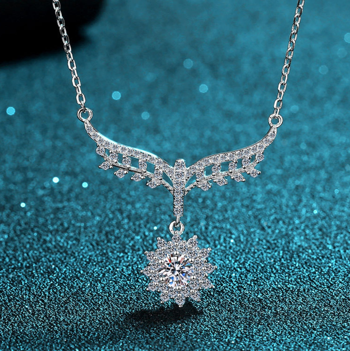 Moissanite Necklaces in 925 Sterling Silver 0.5ct