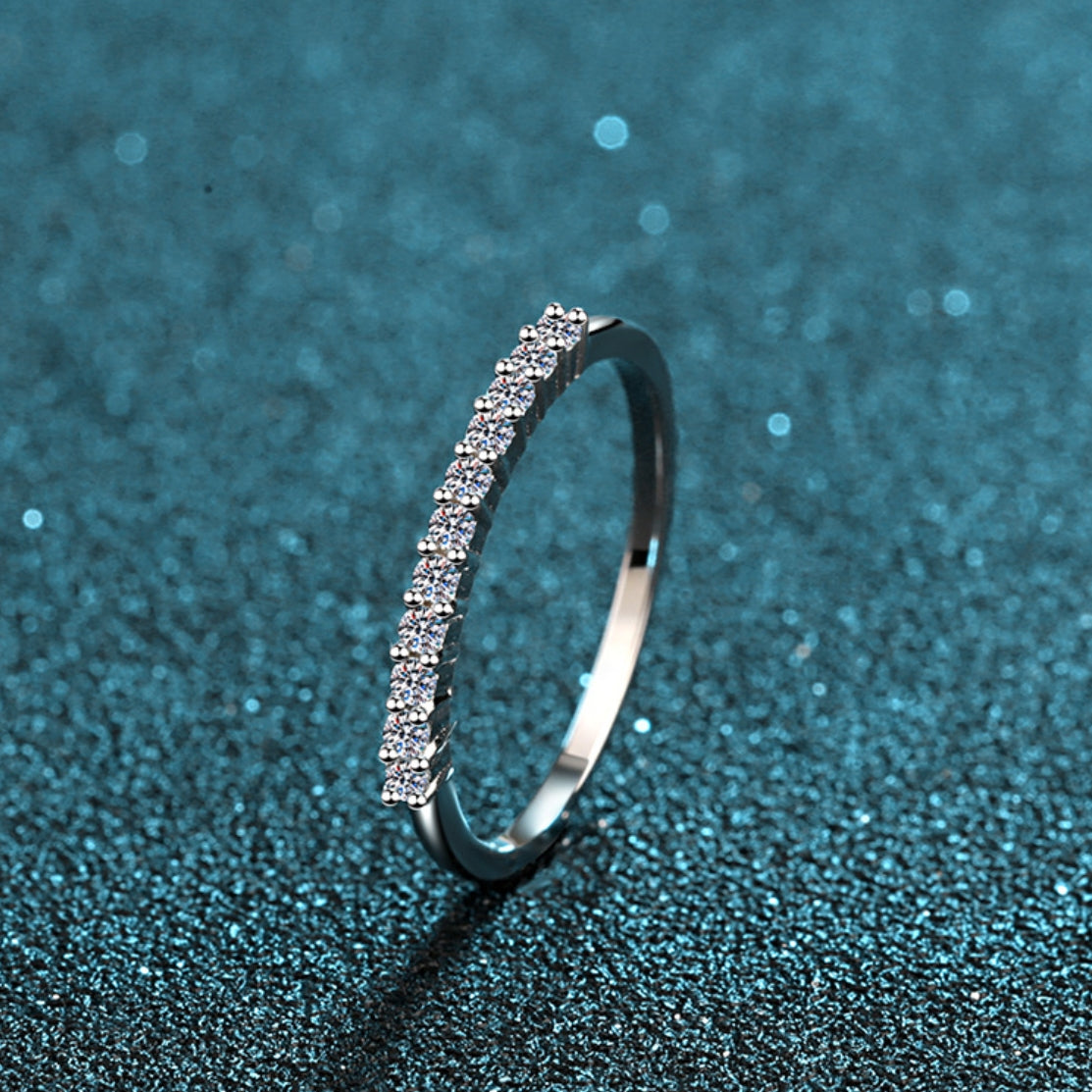 Moissanite Ring in 925 Sterling Silver