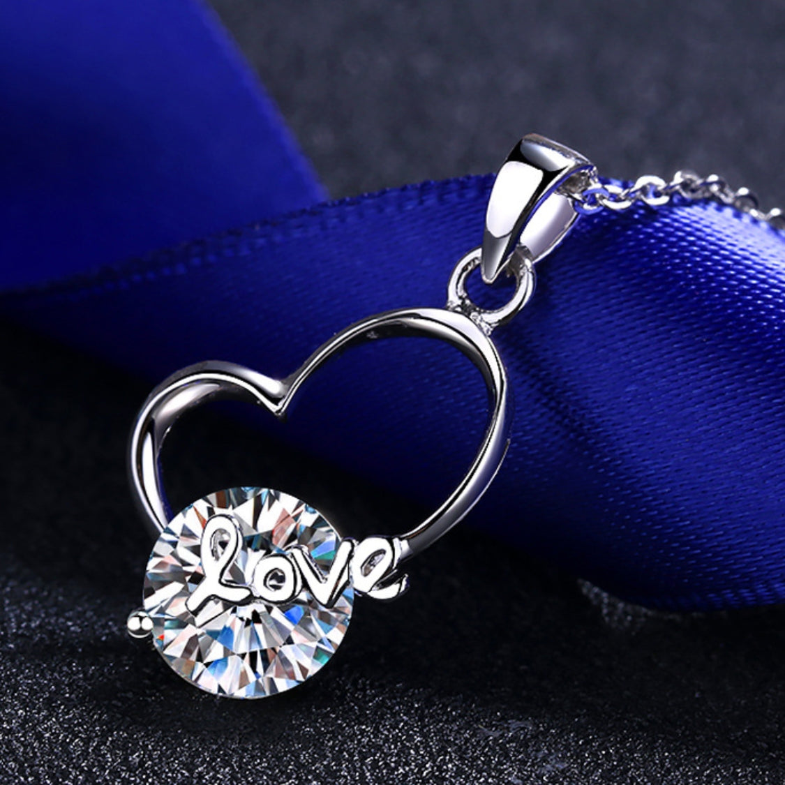 Moissanite Necklaces in 925 Sterling Silver 2ct