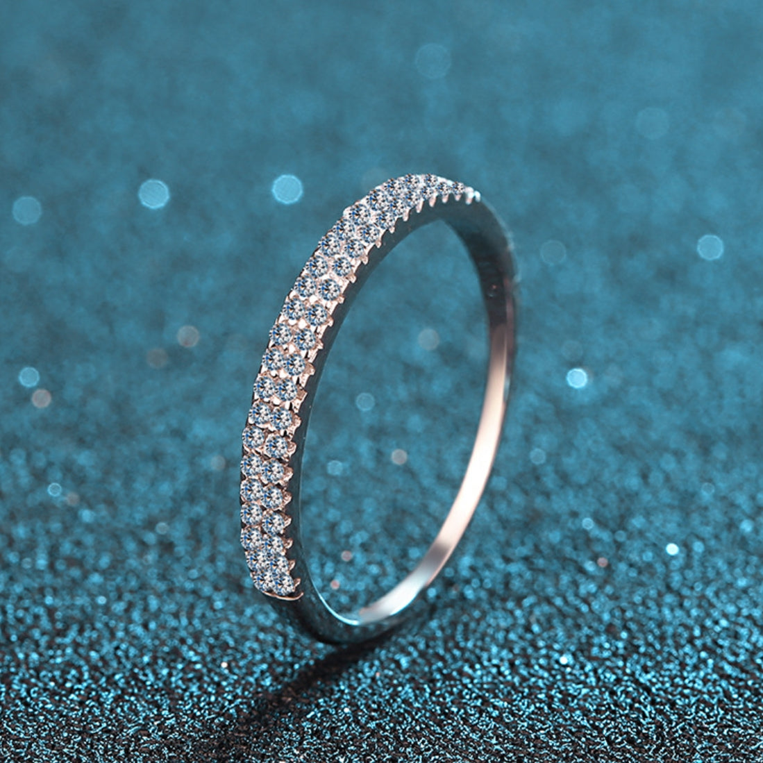 Moissanite Ring in 925 Sterling Silver