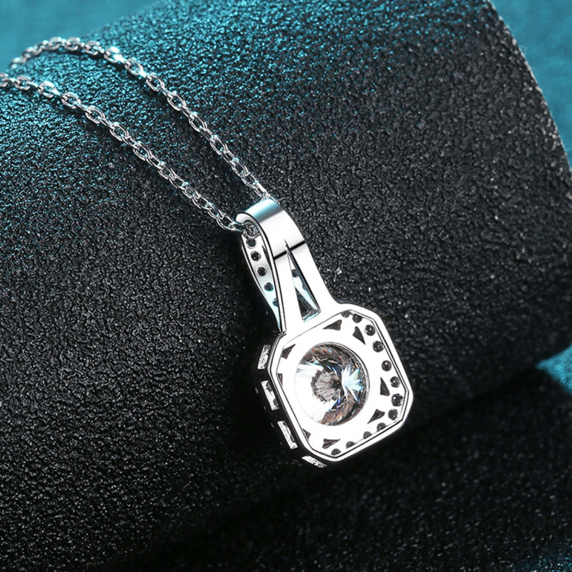 Moissanite Necklaces in 925 Sterling Silver 0.5ct 1ct 2ct