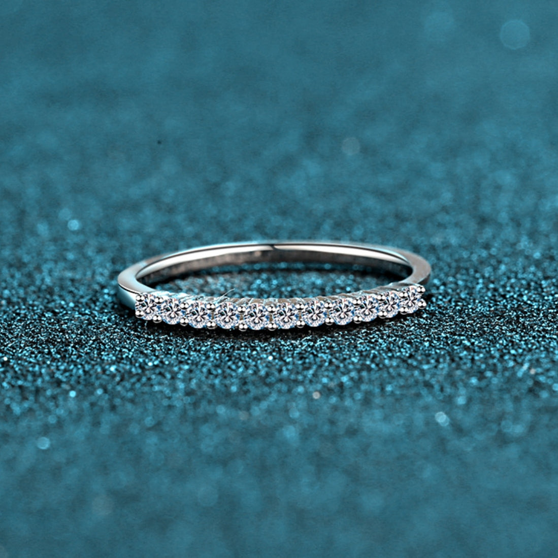 Moissanite Ring in 925 Sterling Silver