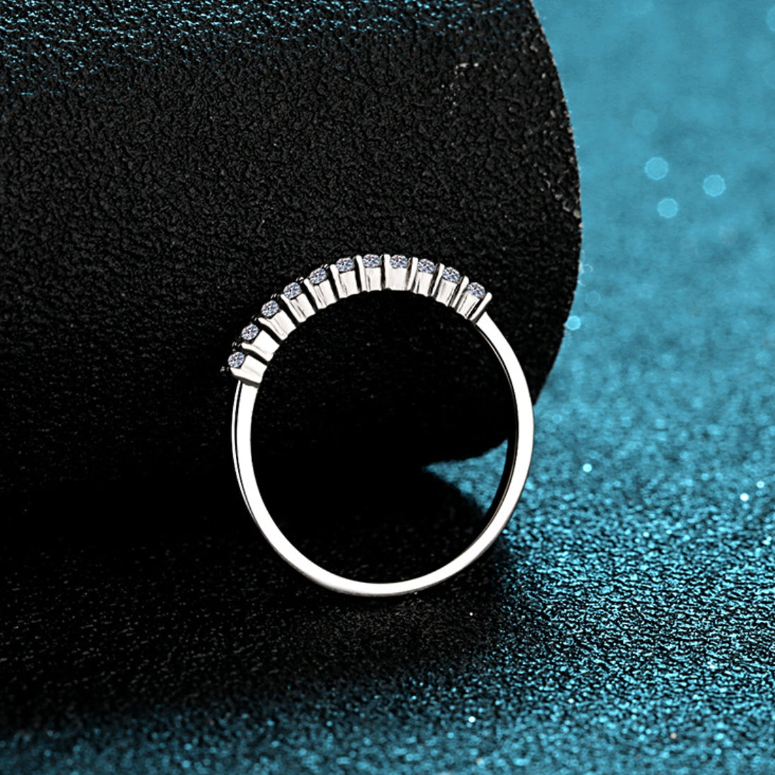 Moissanite Ring in 925 Sterling Silver