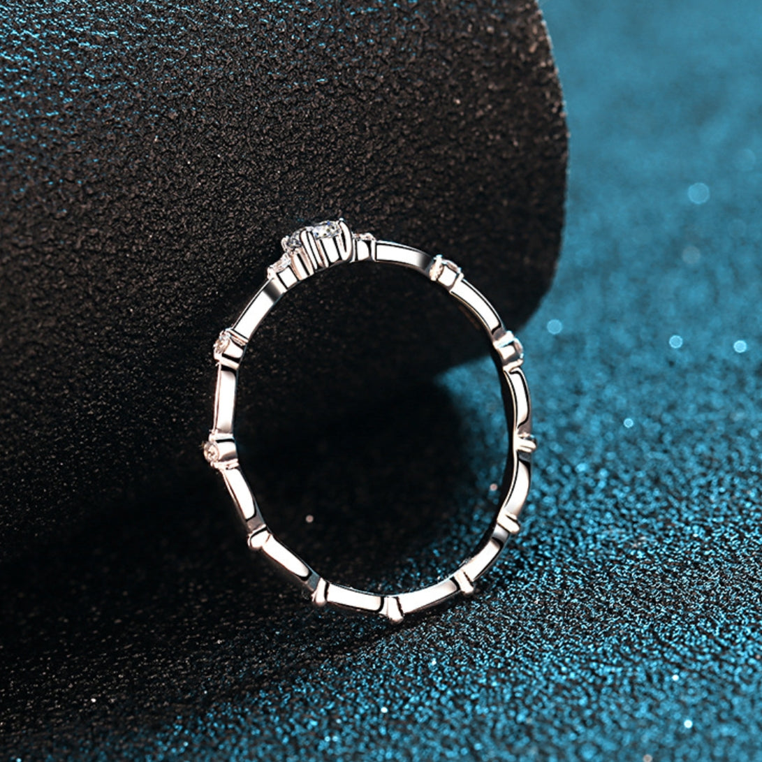 Moissanite Ring in 925 Sterling Silver