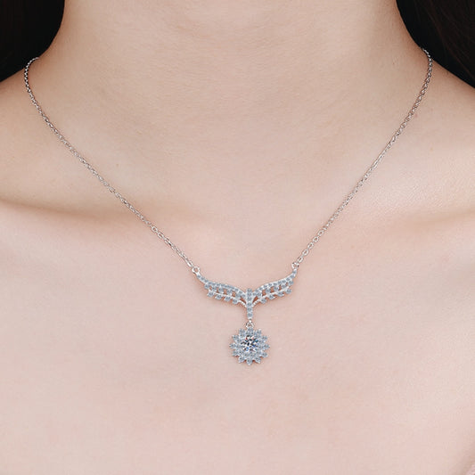 Moissanite Necklaces in 925 Sterling Silver 0.5ct