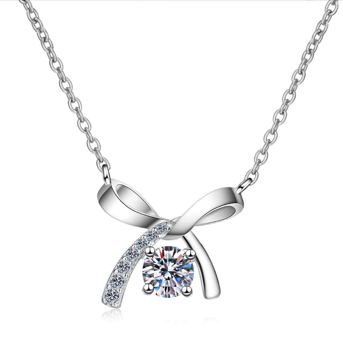 Moissanite Necklaces in 925 Sterling Silver 0.5ct