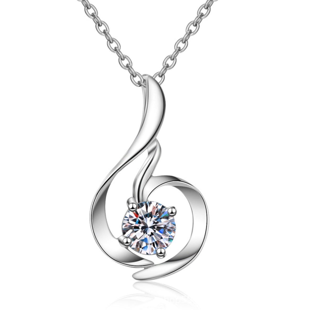 Moissanite Necklaces in 925 Sterling Silver 0.8ct
