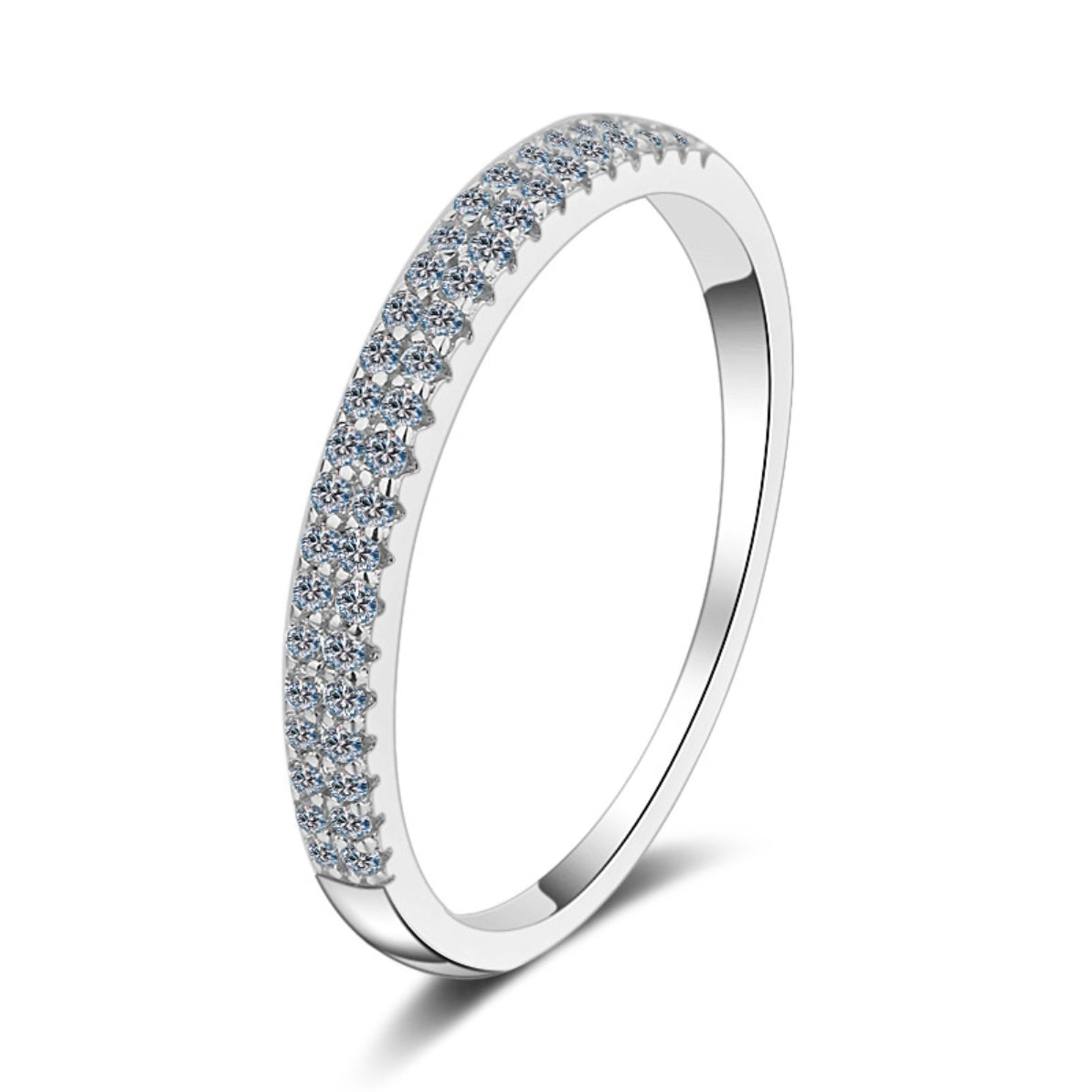 Moissanite Ring in 925 Sterling Silver