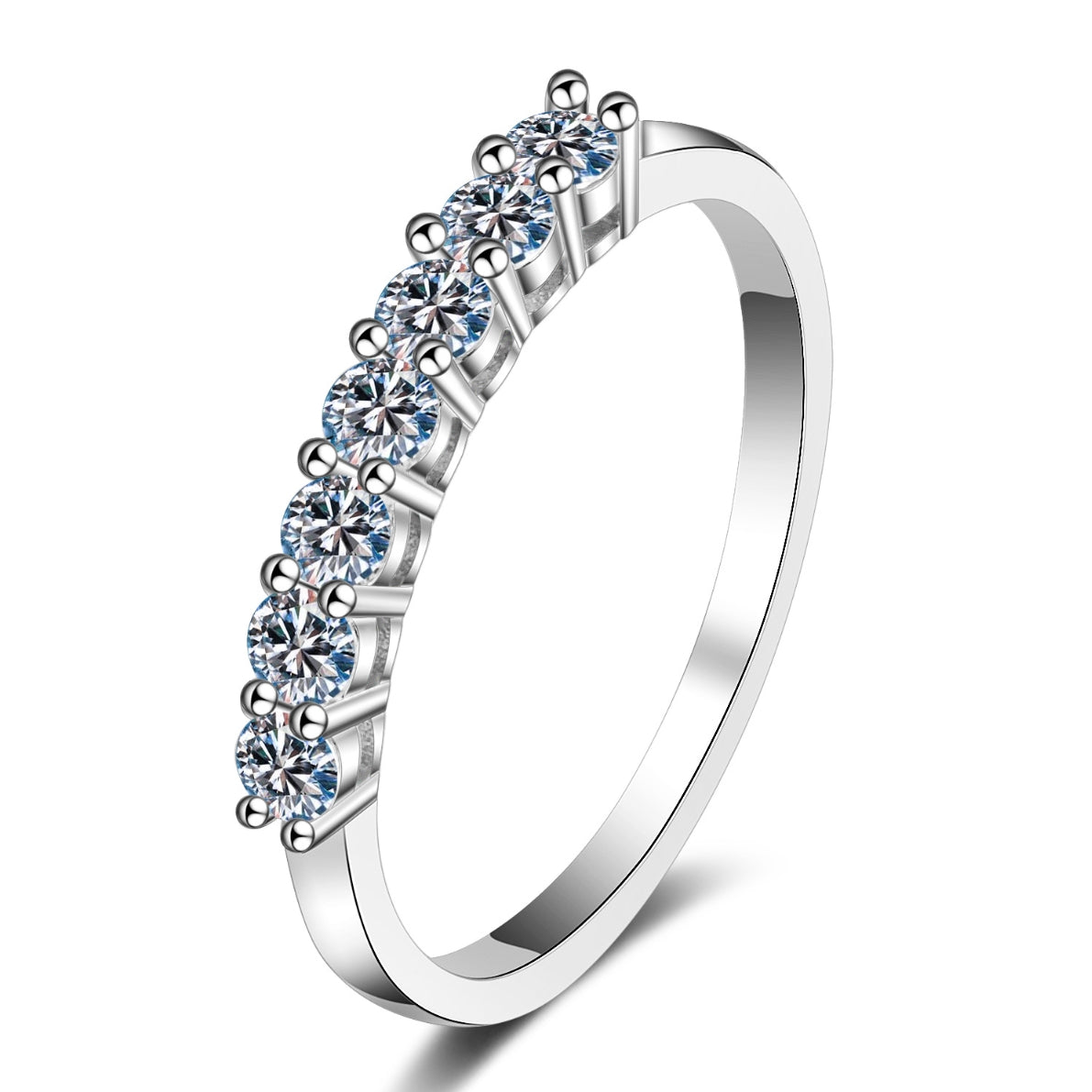 Moissanite Ring in 925 Sterling Silver