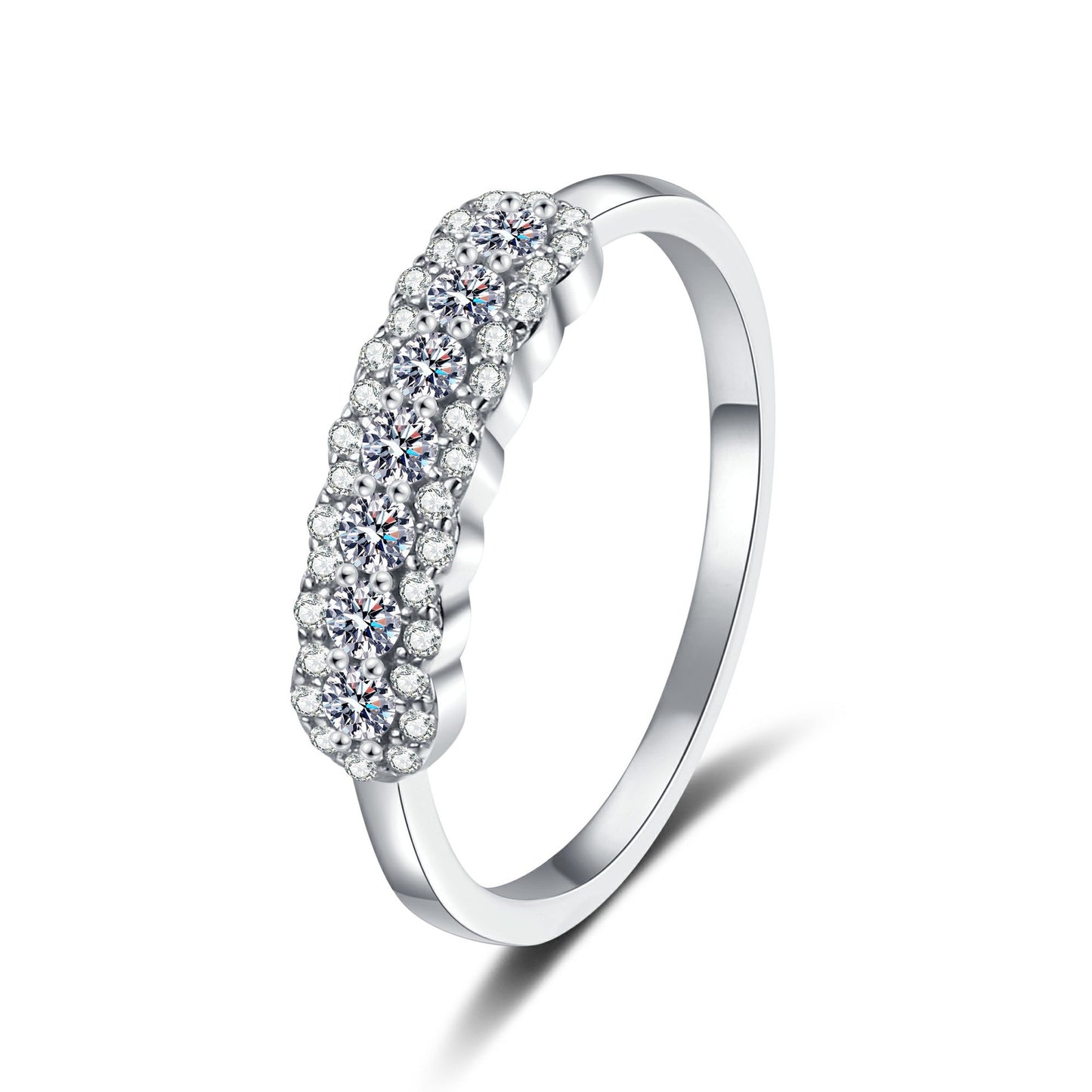 Moissanite Ring in 925 Sterling Silver