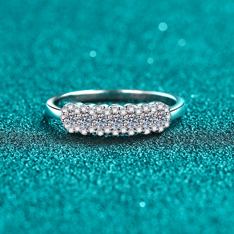 Moissanite Ring in 925 Sterling Silver