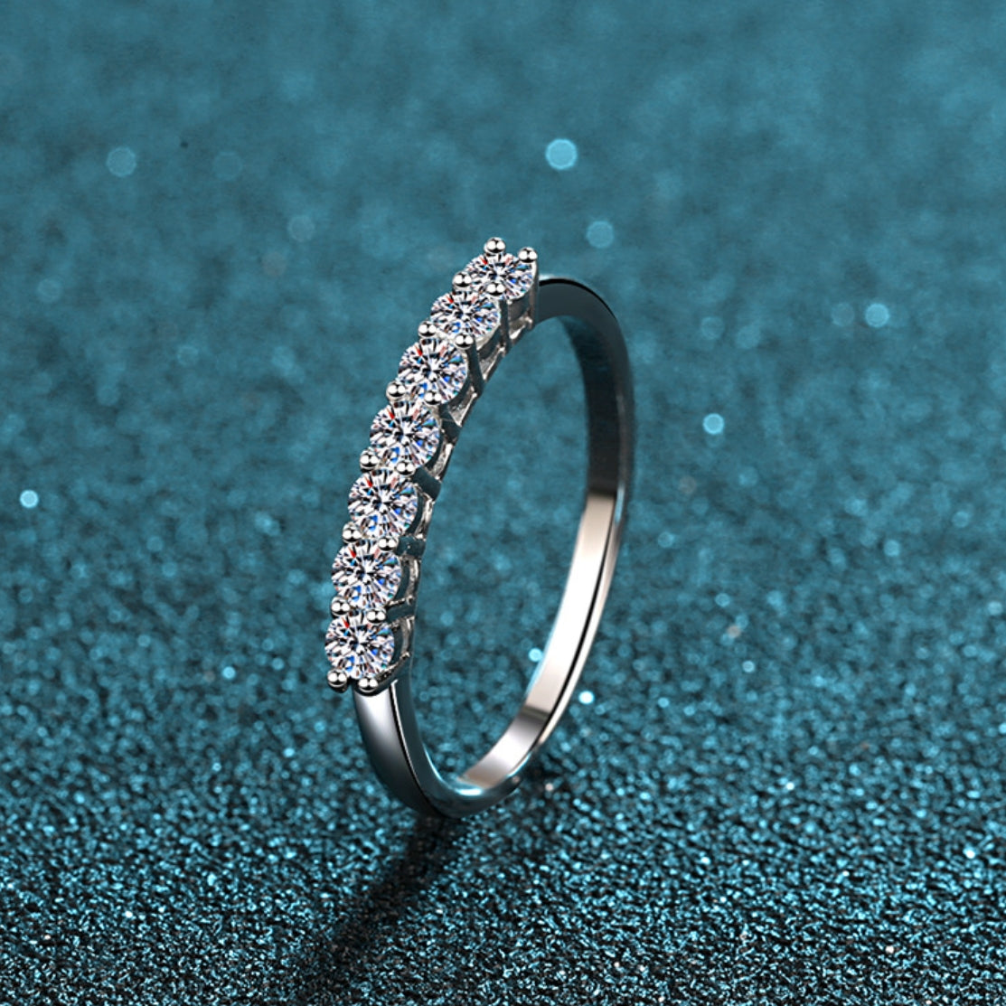 Moissanite Ring in 925 Sterling Silver