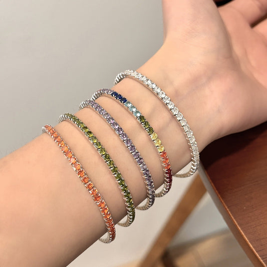 Flexible Tennis Bracelet with 3mm CZ Stone - New Products