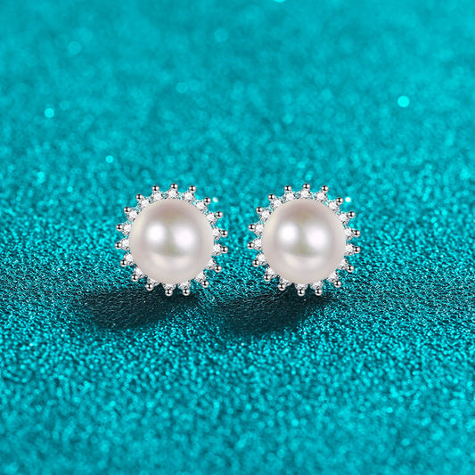 Moissanite Earrings in 925 Sterling Silver