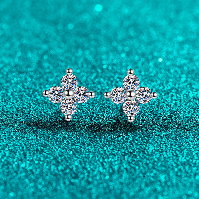 Moissanite Earrings in 925 Sterling Silver