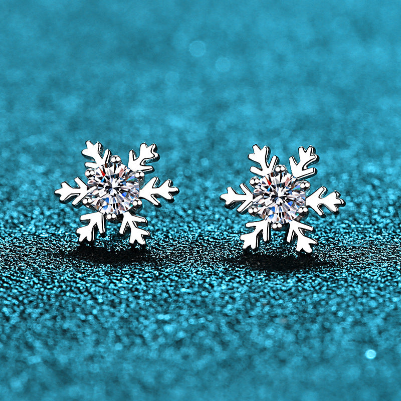 Round cut Moissanite Earrings in 925 Sterling Silver 0.6ct 1ct 2ct