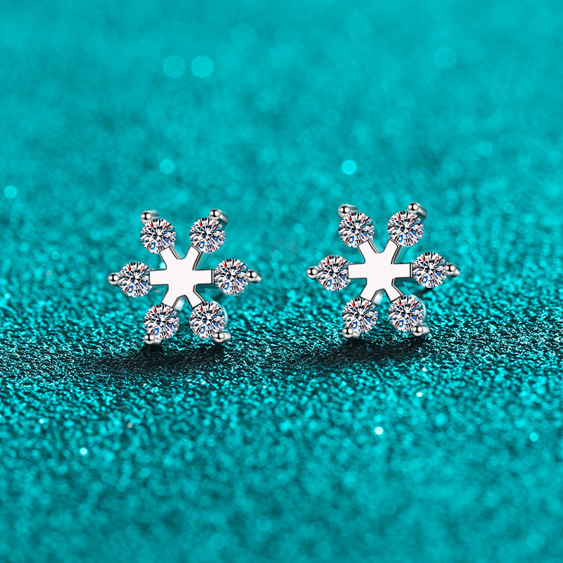 Moissanite Earrings in 925 Sterling Silver
