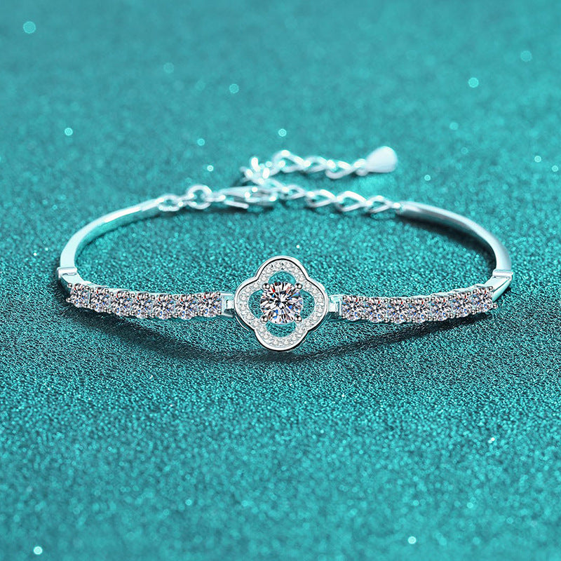 Moissanite Bracelets in 925 Sterling Silver 1.9ct 22cm