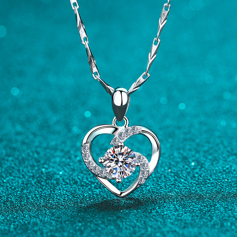 Moissanite Necklaces in 925 Sterling Silver 0.8ct