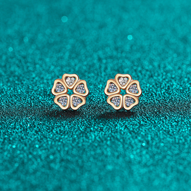 Moissanite Earrings in 925 Sterling Silver