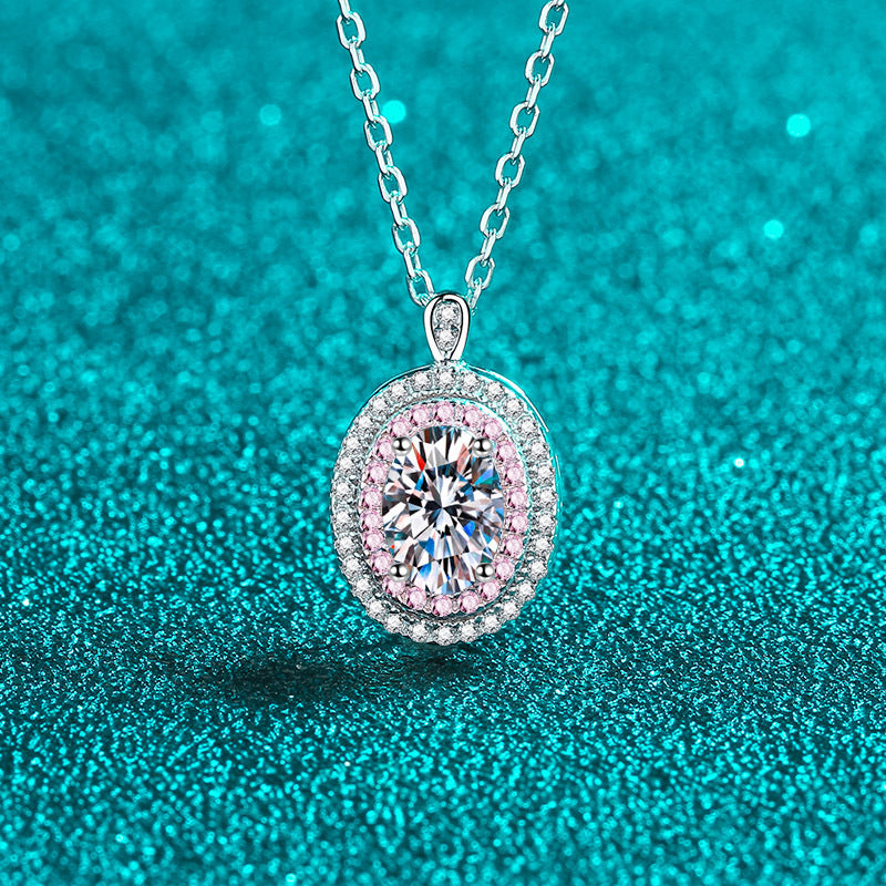 Moissanite Necklaces in 925 Sterling Silver 1ct