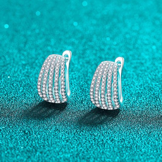 Moissanite Earrings in 925 Sterling Silver