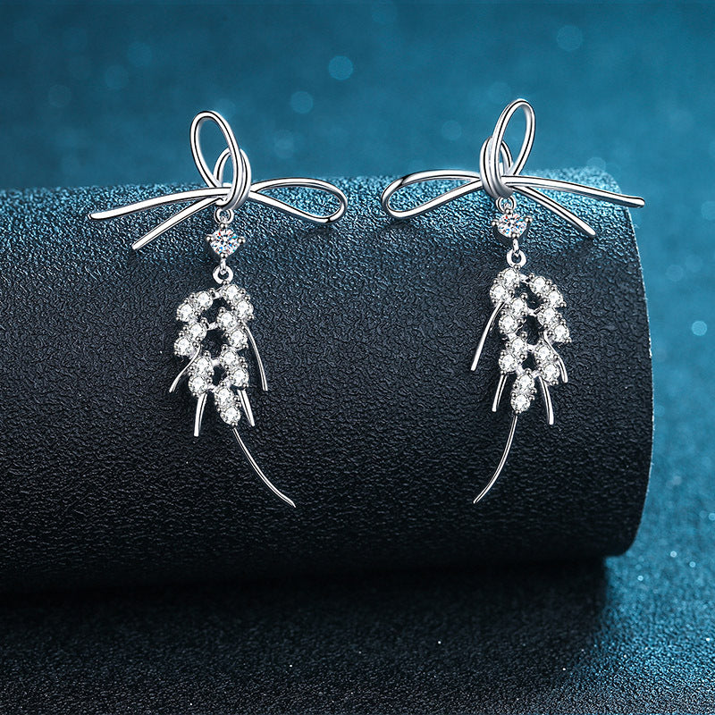 Moissanite Earrings in 925 Sterling Silver