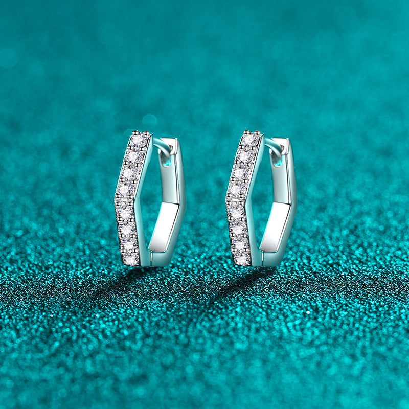 Moissanite Earrings in 925 Sterling Silver