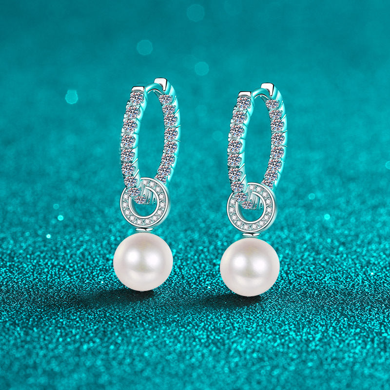 Moissanite Earrings in 925 Sterling Silver