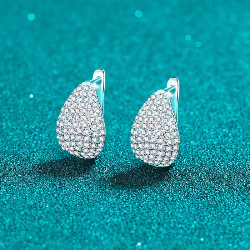 Moissanite Earrings in 925 Sterling Silver