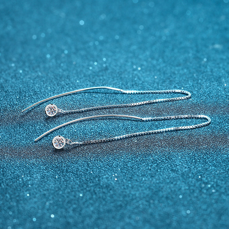 Moissanite Earrings in 925 Sterling Silver